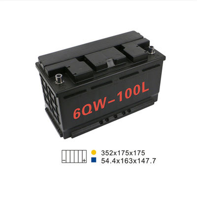 Batterie de voiture de début et d'arrêt de 88AH 680A 6 Qw 100L 350*175*190mm pour la machine agricole